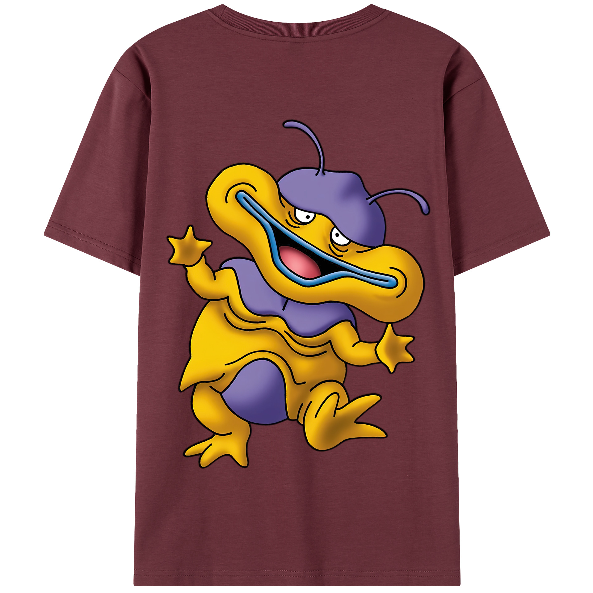 （画像用） ドラゴンクエスト Doragon Kuesuto Dragon Quest 綿100％半袖Tシャツ（背面プリント）